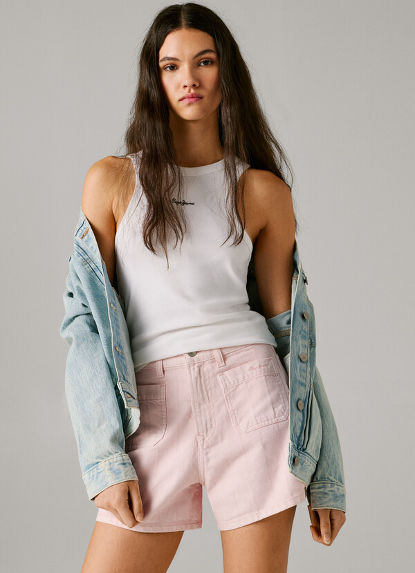 REGULAR FIT DENIM SHORTS