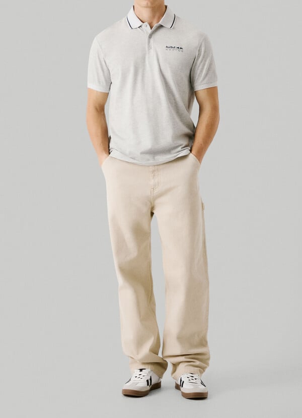 PRINTED LOGO PIQUE POLO SHIRT