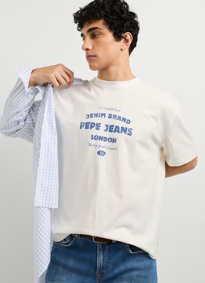 CASUAL FIT LOGO PRINT T-SHIRT