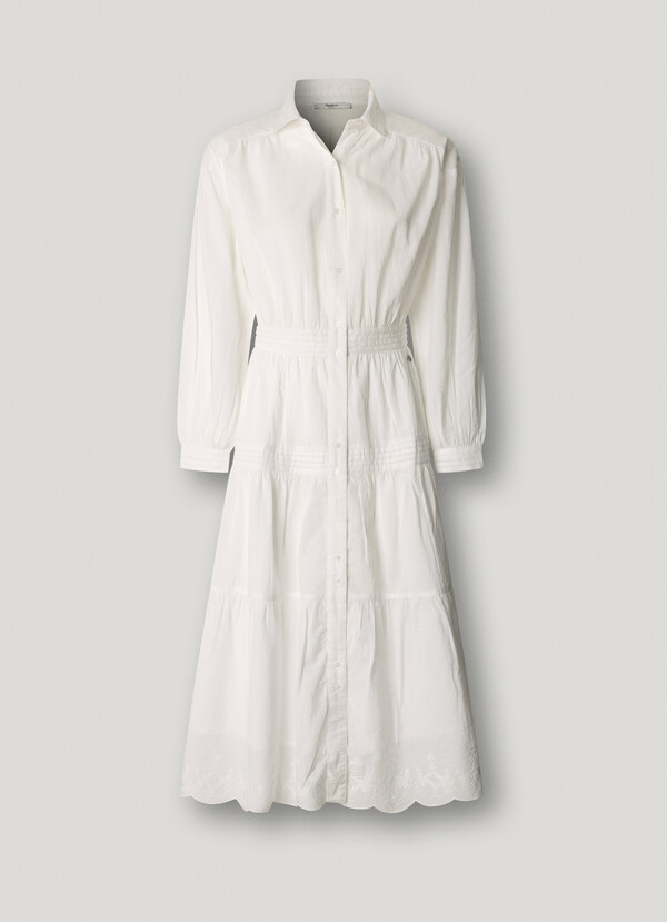 LONG SHIRT COLLAR MAXI DRESS