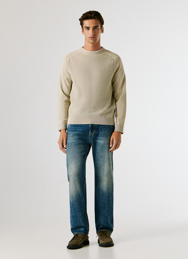 CREW NECK PIQU&Eacute; JUMPER