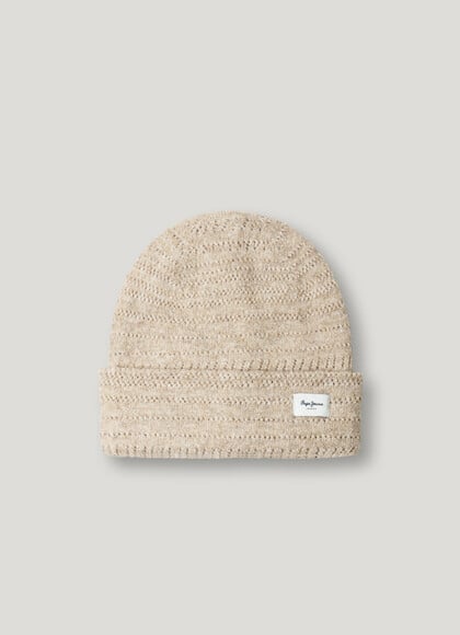 POINTELLE KNIT HAT WITH LOGO