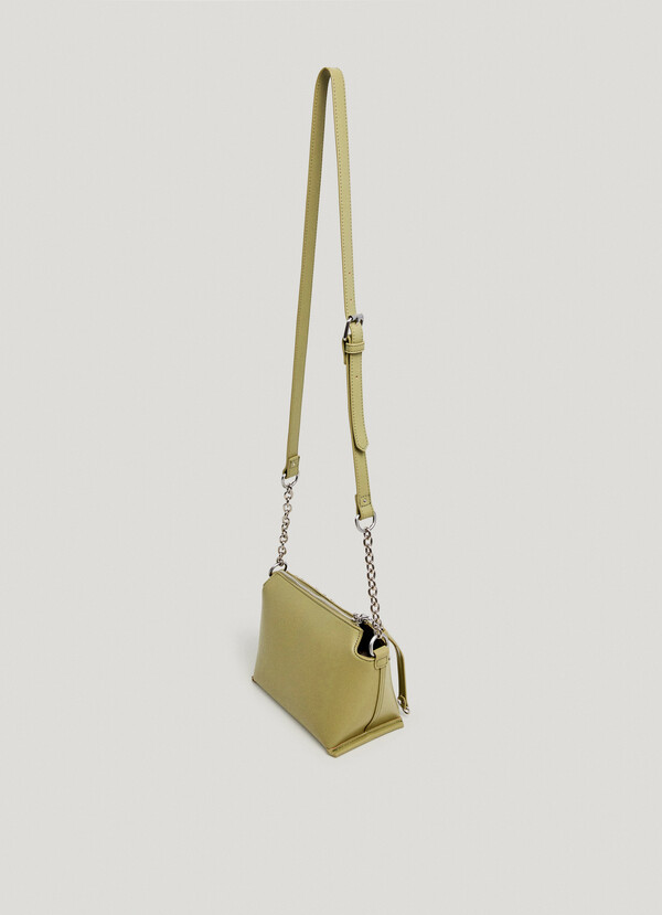 LEATHER EFFECT SHOULDER BAG