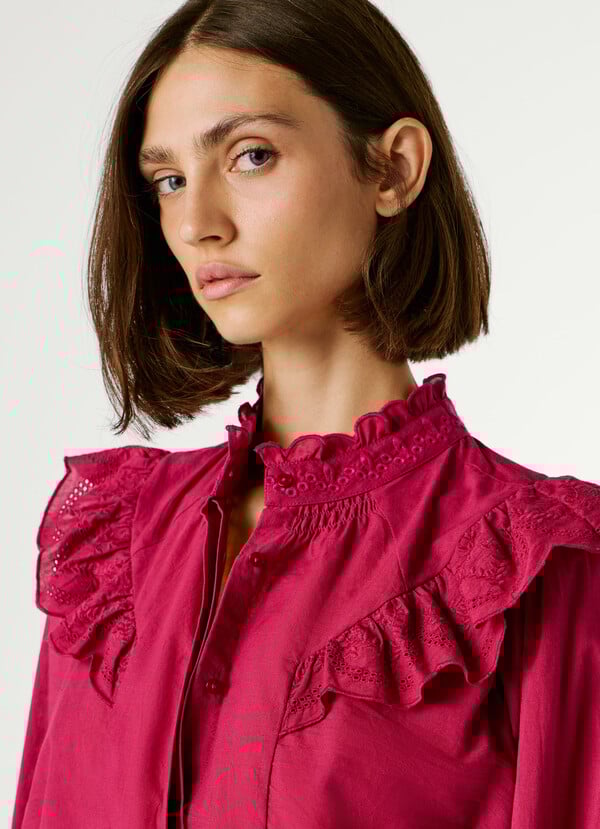 FLUID RUFFLE BLOUSE