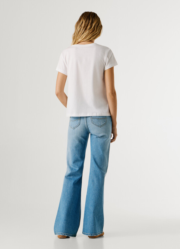 PRINTED FLORAL LOGO T-SHIRT