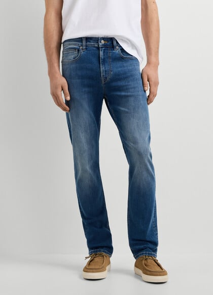 SLIM FIT MID-RISE JEANS - HATCH