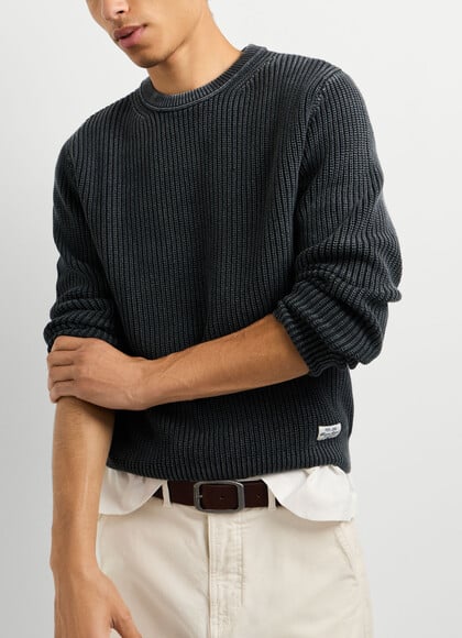 REGULAR FIT CREW NECK KNIT JUMPER
