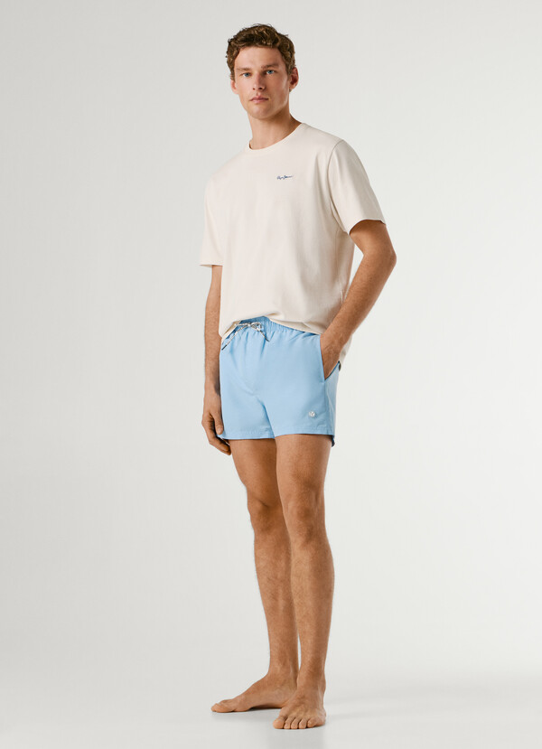 SWIM SHORTS WITH CIRCULAR LOGO