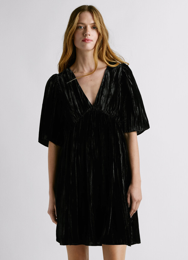 SHORT VELVET DRESS