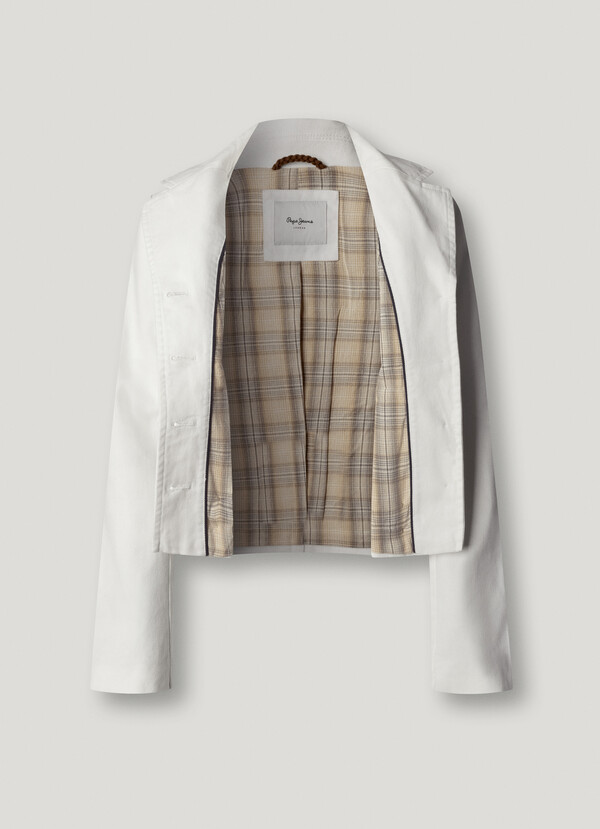 CROPPED FIT TWILL JACKET