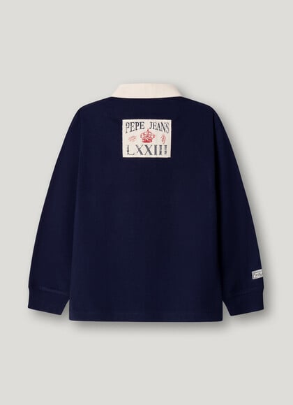 REGULAR FIT LONG SLEEVE RUGBY POLO