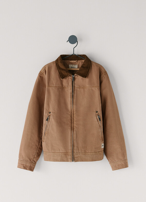 CAZADORA LONA CON CUELLO CAMISERO