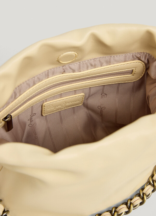 LEATHER EFFECT HOBO BAG