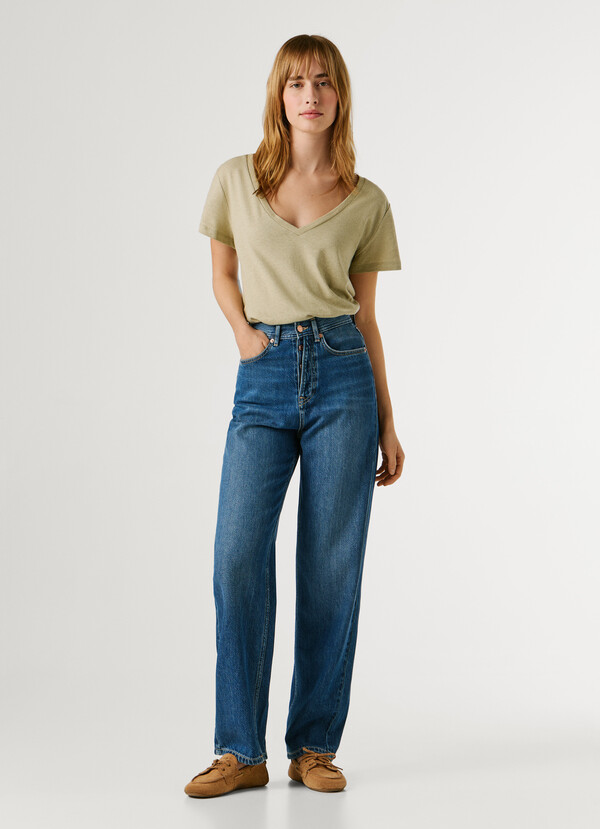 HIGH-RISE BARREL FIT JEANS - ADDISON