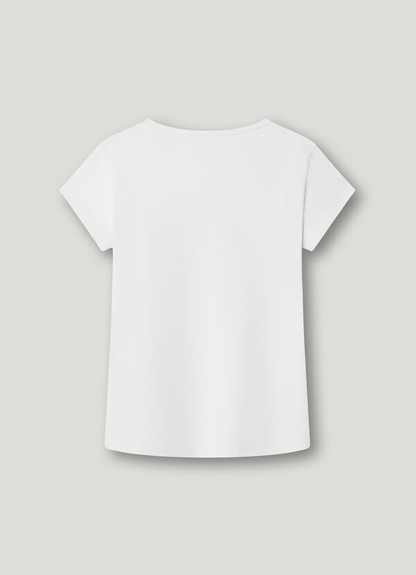 T-SHIRT COUPE SLIM AVEC LOGO PAILLETT&Eacute;
