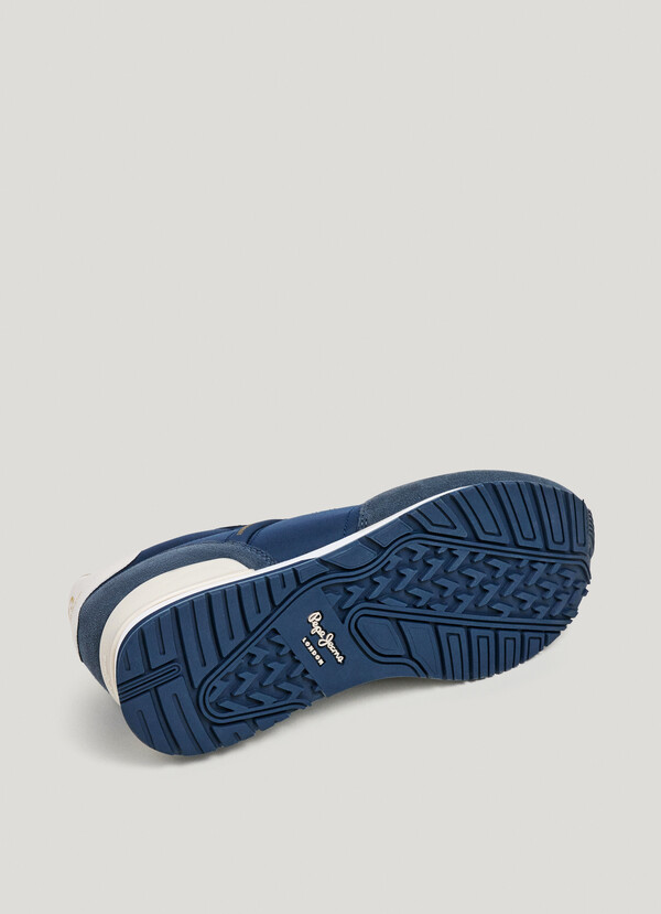 HAILON - LEATHER TRAINERS WITH SUEDE DETAILS 