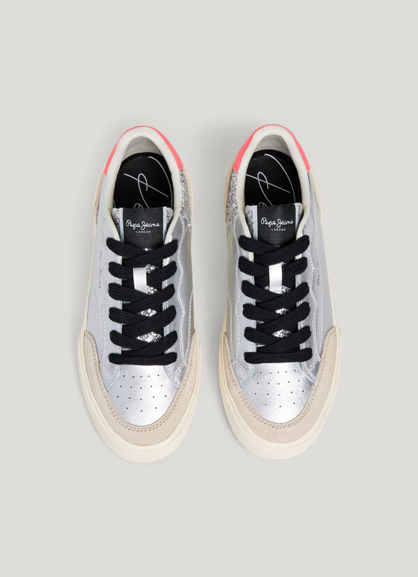 METALLIC TRAINERS WITH GLITTER DETAILS - MILAN