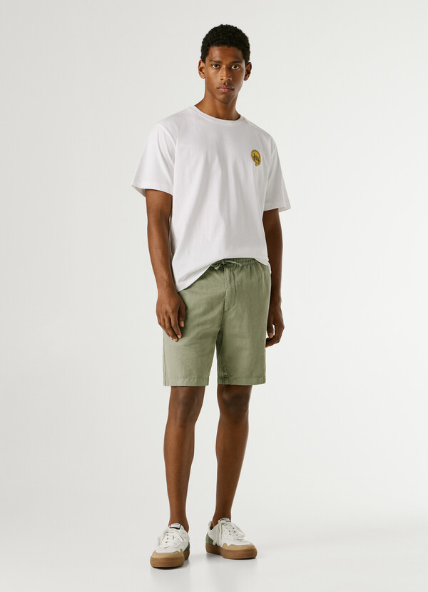 RELAXED FIT LINEN SHORTS