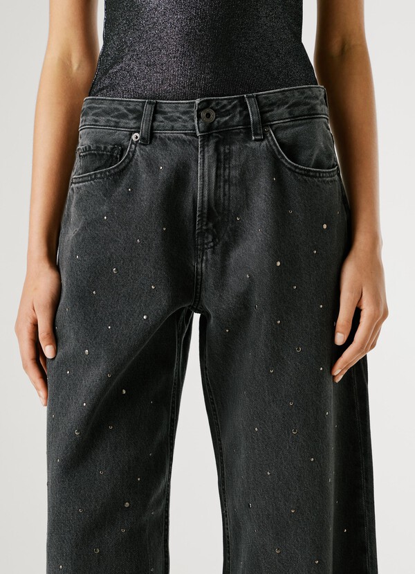 LINA- MID-RISE WIDE FIT JEANS