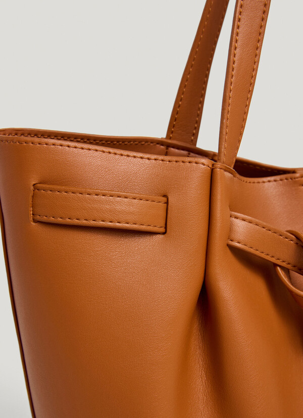 LEATHER EFFECT TOTE BAG
