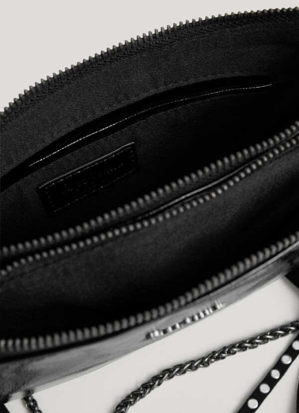 LEATHER EFFECT SHOULDER BAG