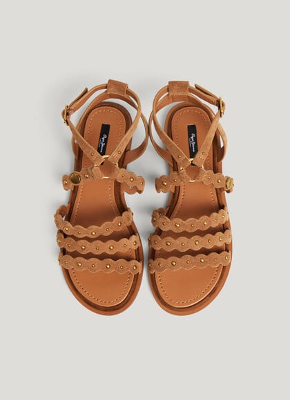 FLAT SUEDE SANDALS