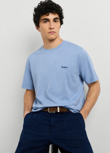 REGULAR FIT T-SHIRT WITH EMBROIDERED LOGO