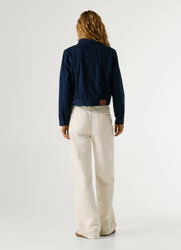 TWILL JACKET WITH SHIRT COLLAR