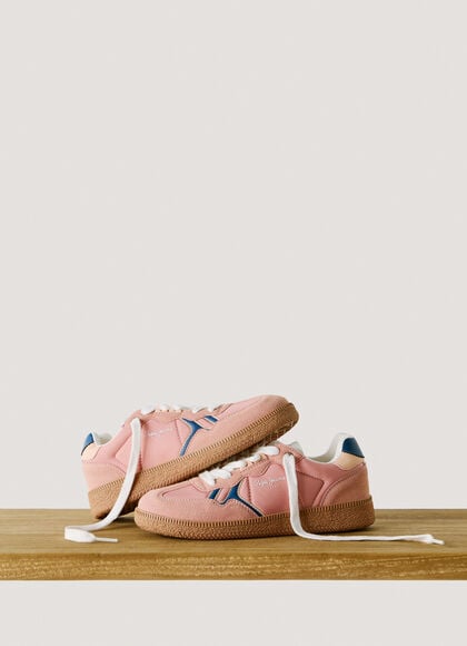 SUEDE EFFECT CUPSOLE SNEAKERS