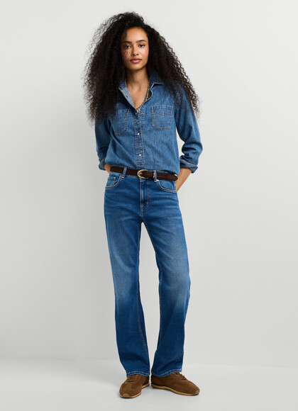 MID-RISE STRAIGHT FIT JEANS - ARROW