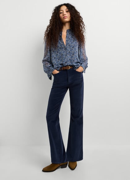 FLARE FIT 5-POCKET TROUSERS