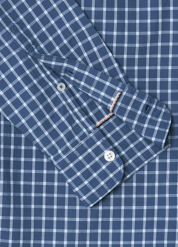 REGULAR FIT CHECKED POPLIN SHIRT