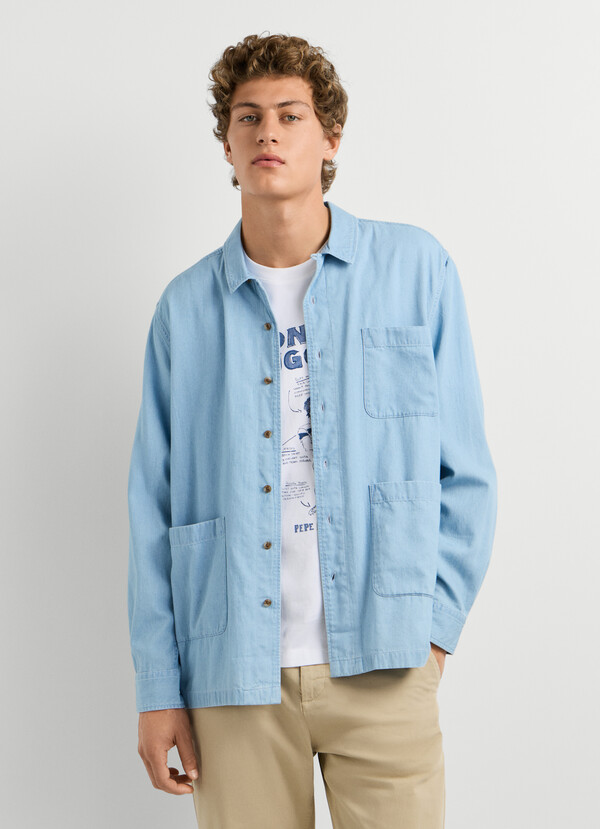 CASUAL FIT DENIM OVERSHIRT