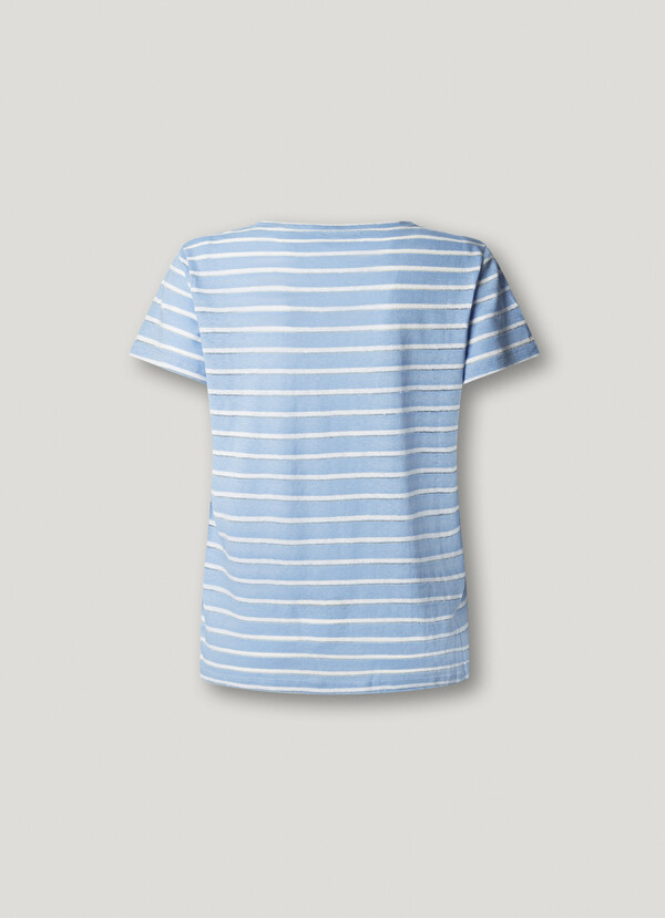 V-NECK STRIPED T-SHIRT