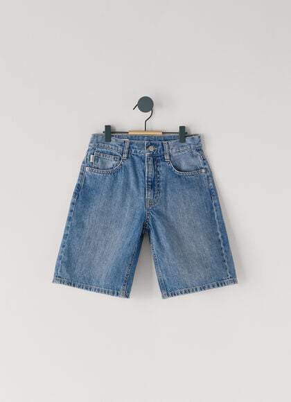 LOOSE FIT DENIM BERMUDA SHORTS