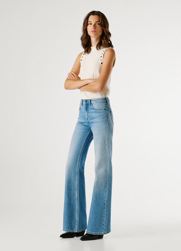 HIGH-RISE FLARE FIT JEANS - WILLA