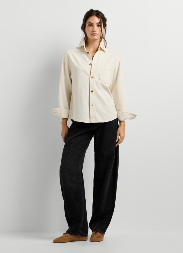 RELAXED FIT DENIM OVERSHIRT