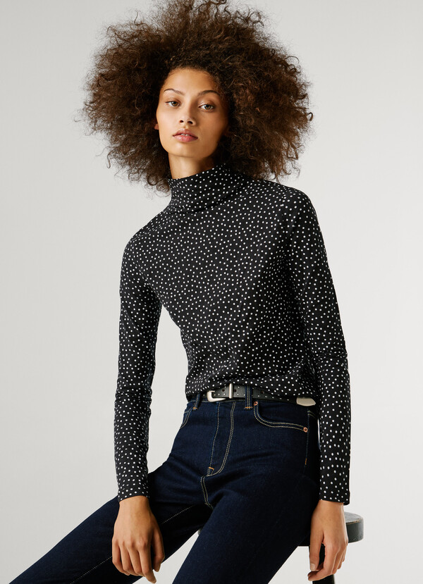 POLKA DOT PRINT T-SHIRT