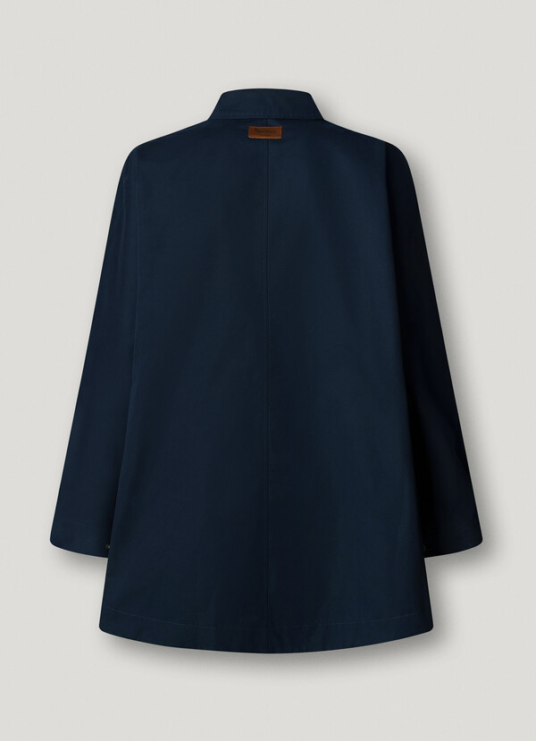 CAPE COAT WITH SHIRT COLLAR