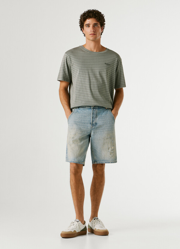 LOOSE FIT DENIM BERMUDA SHORTS