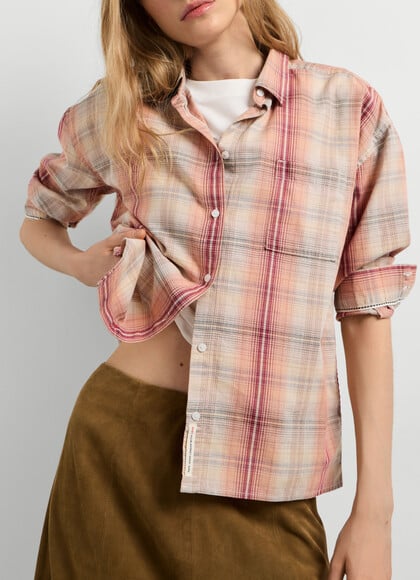EMBROIDERED LOGO CHECKED SHIRT