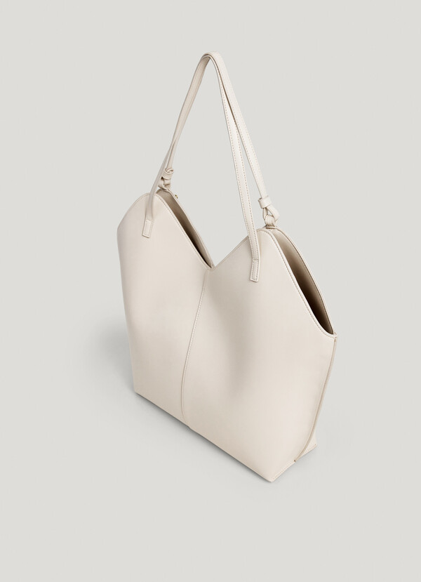 LEATHER EFFECT TOTE BAG WITH STUDS