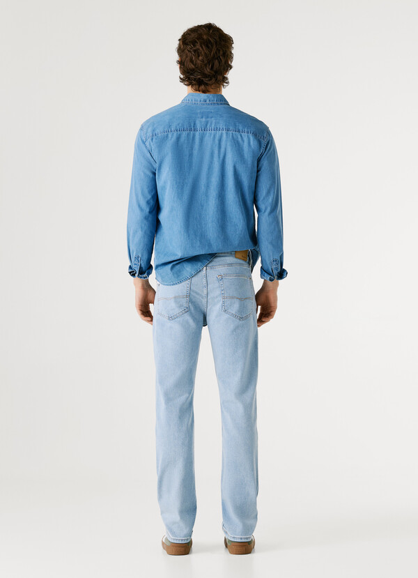 SLIM FIT MID-RISE JEANS - HATCH