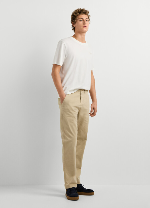 RELAXED FIT TWILL CHINOS