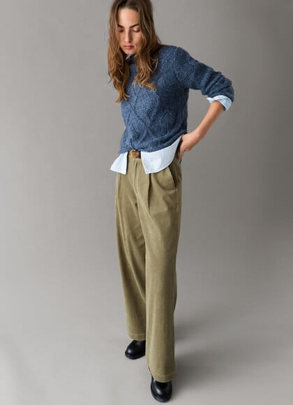 STRAIGHT FIT CORDUROY TROUSERS