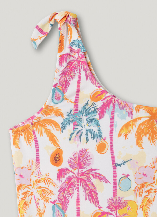 ASYMMETRIC TROPICAL SWIMSUIT