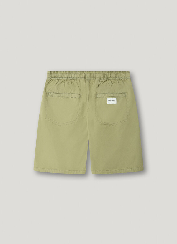 ADJUSTABLE WAIST POPLIN SHORTS
