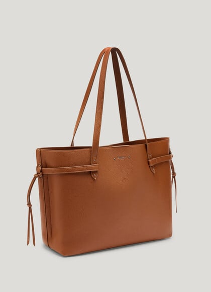 LEATHER EFFECT SHOPPER BAG