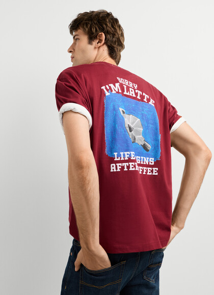 CASUAL FIT BACK PRINT T-SHIRT