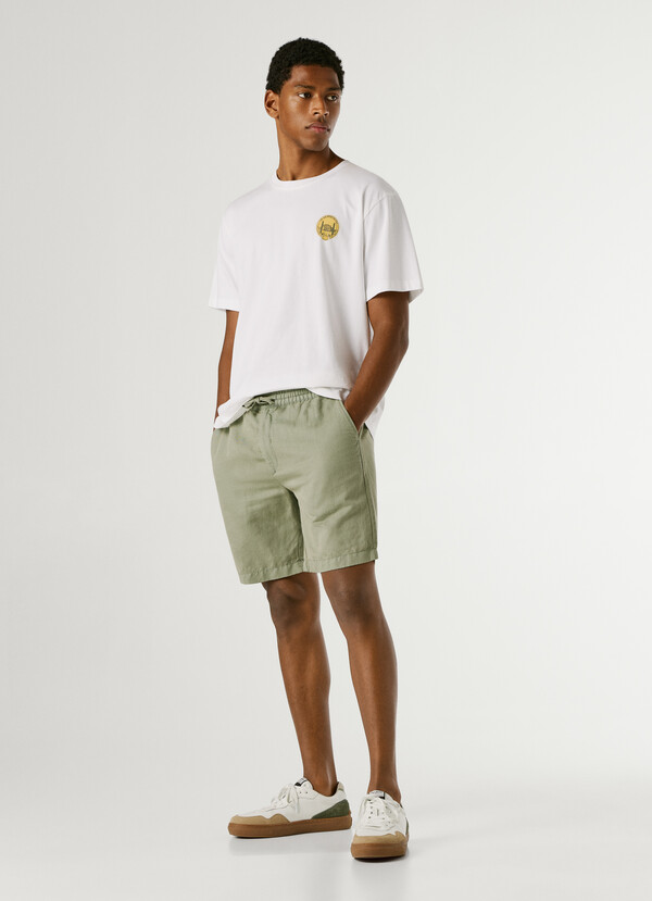 RELAXED FIT LINEN SHORTS